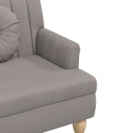 vidaXL Banchetă cu perne, gri taupe, 113x64,5x75,5 cm, textil vidaXL Banchetă cu perne, gri taupe, 113x64,5x75,5 cm, textil