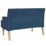 vidaXL Banchetă cu perne, albastru, 113x64,5x75,5 cm, textil vidaXL Banchetă cu perne, albastru, 113x64,5x75,5 cm, textil