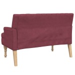 vidaXL Banchetă cu perne, roșu vin, 113x64,5x75,5 cm, textil vidaXL Banchetă cu perne, roșu vin, 113x64,5x75,5 cm, textil