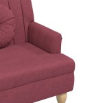 vidaXL Banchetă cu perne, roșu vin, 113x64,5x75,5 cm, textil vidaXL Banchetă cu perne, roșu vin, 113x64,5x75,5 cm, textil