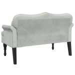 vidaXL Banchetă cu perne, gri deschis, 120,5x65x75 cm, catifea vidaXL Banchetă cu perne, gri deschis, 120,5x65x75 cm, catifea