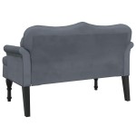 vidaXL Banchetă cu perne, gri închis, 120,5x65x75 cm, catifea vidaXL Banchetă cu perne, gri închis, 120,5x65x75 cm, catifea
