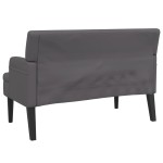 vidaXL Banchetă cu spătar, gri, 112x65,5x75 cm, piele ecologică