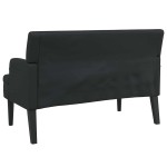 vidaXL Bancă cu spătar negru 112x65,5x75 cm piele ecologică