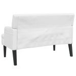 vidaXL Banchetă cu spătar, alb, 112x65,5x75 cm piele ecologică vidaXL Banchetă cu spătar, alb, 112x65,5x75 cm piele ecologică