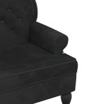 vidaXL Banchetă cu spătar, negru, 119,5x64,5x75 cm, catifea vidaXL Banchetă cu spătar, negru, 119,5x64,5x75 cm, catifea