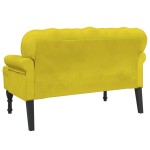vidaXL Banchetă cu spătar, galben, 119,5x64,5x75 cm, catifea vidaXL Banchetă cu spătar, galben, 119,5x64,5x75 cm, catifea