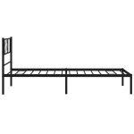 vidaXL Cadru de pat din metal cu tăblie, negru, 100x200 cm