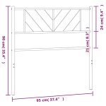 vidaXL Tăblie de pat metalică, negru, 90 cm
