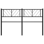 vidaXL Tăblie de pat metalică, negru, 135 cm