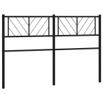 vidaXL Tăblie de pat metalică, negru, 140 cm