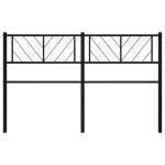 vidaXL Tăblie de pat metalică, negru, 140 cm