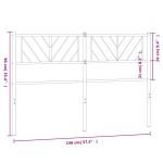 vidaXL Tăblie de pat metalică, negru, 140 cm