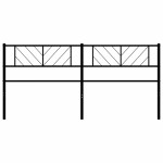 vidaXL Tăblie de pat metalică, negru, 193 cm vidaXL Tăblie de pat metalică, negru, 193 cm