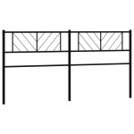 vidaXL Tăblie de pat metalică, negru, 200 cm