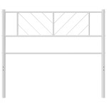 vidaXL Tăblie de pat metalică, alb, 100 cm