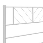 vidaXL Tăblie de pat metalică, alb, 100 cm