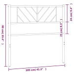vidaXL Tăblie de pat metalică, alb, 100 cm