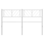 vidaXL Tăblie de pat metalică, alb, 120 cm