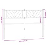 vidaXL Tăblie de pat metalică, alb, 120 cm