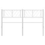 vidaXL Tăblie de pat metalică, alb, 140 cm