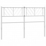 vidaXL Tăblie de pat metalică, alb, 140 cm