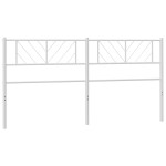 vidaXL Tăblie de pat metalică, alb, 180 cm