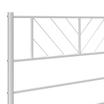vidaXL Tăblie de pat metalică, alb, 200 cm vidaXL Tăblie de pat metalică, alb, 200 cm