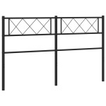 vidaXL Tăblie de pat metalică, negru, 150 cm vidaXL Tăblie de pat metalică, negru, 150 cm