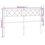 vidaXL Tăblie de pat metalică, negru, 150 cm vidaXL Tăblie de pat metalică, negru, 150 cm