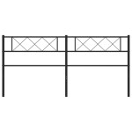 vidaXL Tăblie de pat metalică, negru, 160 cm