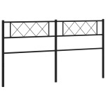 vidaXL Tăblie de pat metalică, negru, 193 cm