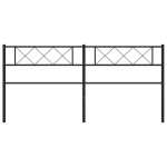 vidaXL Tăblie de pat metalică, negru, 200 cm