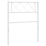 vidaXL Tăblie de pat metalică, alb, 75 cm vidaXL Tăblie de pat metalică, alb, 75 cm