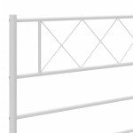 vidaXL Tăblie de pat metalică, alb, 75 cm vidaXL Tăblie de pat metalică, alb, 75 cm