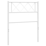 vidaXL Tăblie de pat metalică, alb, 90 cm vidaXL Tăblie de pat metalică, alb, 90 cm