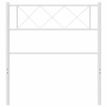 vidaXL Tăblie de pat metalică, alb, 100 cm
