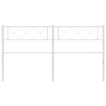 vidaXL Tăblie de pat metalică, alb, 120 cm