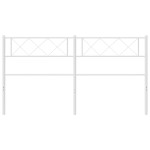 vidaXL Tăblie de pat metalică, alb, 150 cm