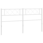 vidaXL Tăblie de pat metalică, alb, 200 cm vidaXL Tăblie de pat metalică, alb, 200 cm