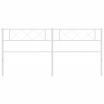 vidaXL Tăblie de pat metalică, alb, 200 cm vidaXL Tăblie de pat metalică, alb, 200 cm
