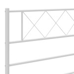 vidaXL Tăblie de pat metalică, alb, 200 cm vidaXL Tăblie de pat metalică, alb, 200 cm
