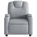 vidaXL Fotoliu rabatabil, gri deschis, material textil