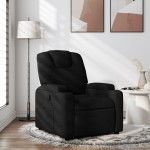 vidaXL Fotoliu rabatabil, negru, material textil vidaXL Fotoliu rabatabil, negru, material textil