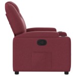 vidaXL Fotoliu rabatabil, roșu vin, material textil vidaXL Fotoliu rabatabil, roșu vin, material textil