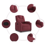 vidaXL Fotoliu rabatabil, roșu vin, material textil vidaXL Fotoliu rabatabil, roșu vin, material textil