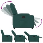 vidaXL Fotoliu rabatabil, verde închis, material textil vidaXL Fotoliu rabatabil, verde închis, material textil
