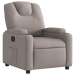 vidaXL Fotoliu rabatabil, gri taupe, material textil