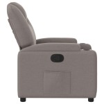 vidaXL Fotoliu rabatabil, gri taupe, material textil