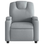 vidaXL Fotoliu de masaj rabatabil, gri deschis, textil
